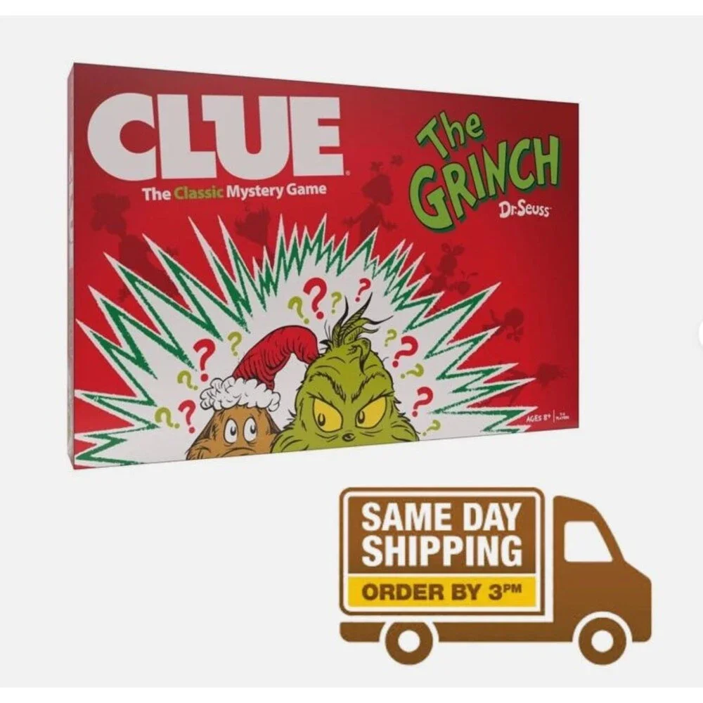 Clue Board Game: How the Grinch Stole Christmas Dr. Seuss, New Sealed